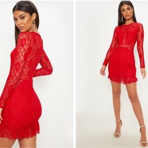 PLT Red Lace Dress